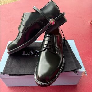 Lanvin | Shoes | Lanvin Us Size 7 Electric Blue Black Lace 